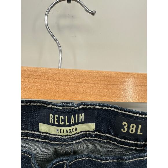 Buckle Reclaim Denim Jeans Men 38L x33 Relaxed Dark Wash Cotton Stretch - Picture 7 of 9